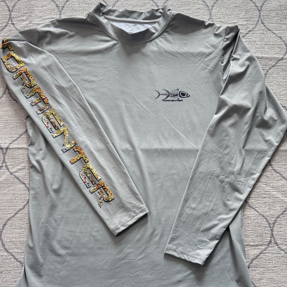 Gray Long Sleeve Tormentor finishing Shirt
